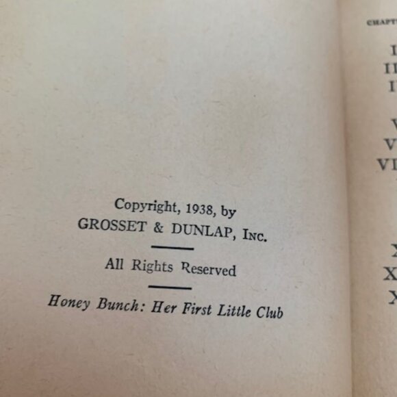 Honey Bunch Her First Little Club 1938 copyright - Picture 10 of 10